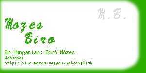 mozes biro business card