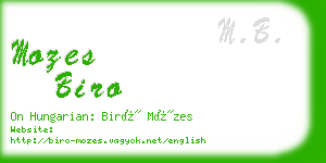 mozes biro business card